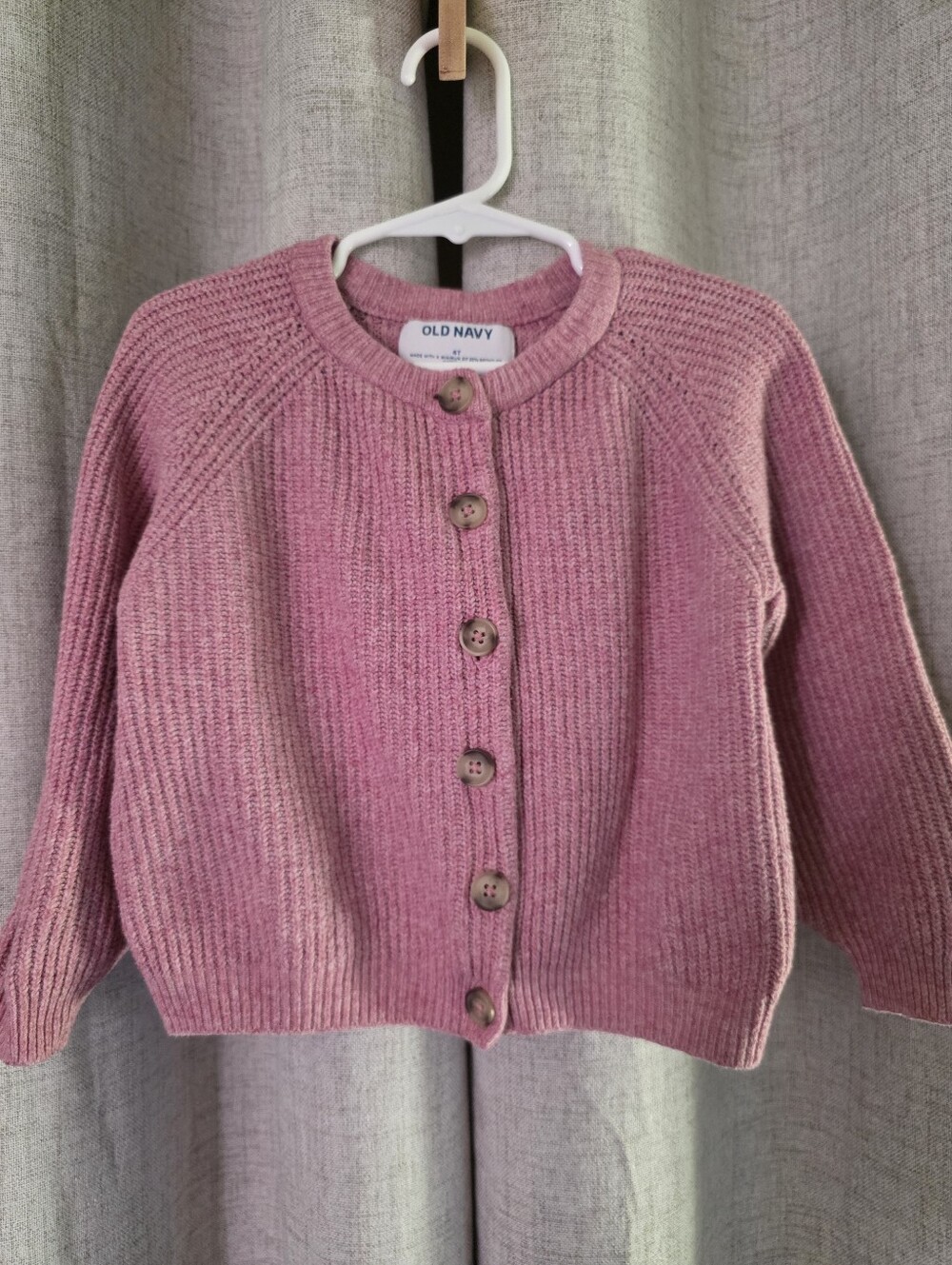 Old Navy Pink Knit Button-Up Cardigan